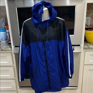 Venezia Sport Blue and Black Windbreaker Hooded Jacket with a lightweight lining